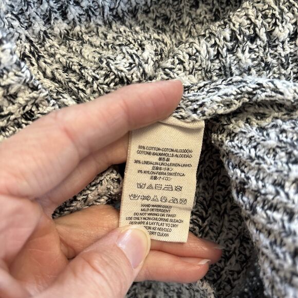 Free People Womens Pullover Sweater Gray Black Marled Scoop Neck Small - Picture 5 of 6